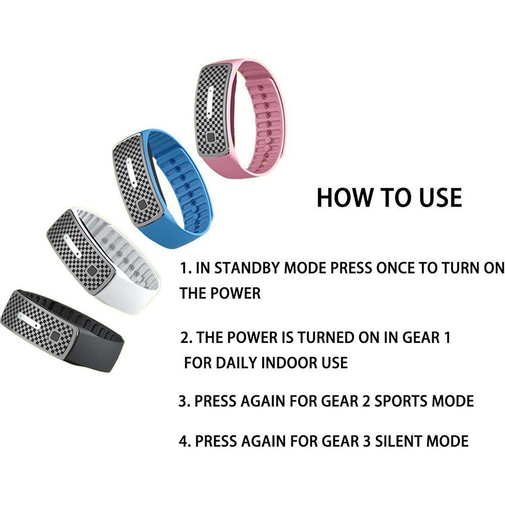 Ultrasonic Bracelet Mosquito Repellent Wristbands Magnetic Fitness Pedometer Wristbands Health