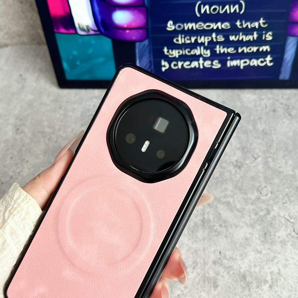 Чехол для Huawei Honor Magic V5 Роскошный ПУ Кожа Магнитный MagSafe Пленка Защитная Задняя Крышка Чехол Для Honor Magic V5 V3 Корпус