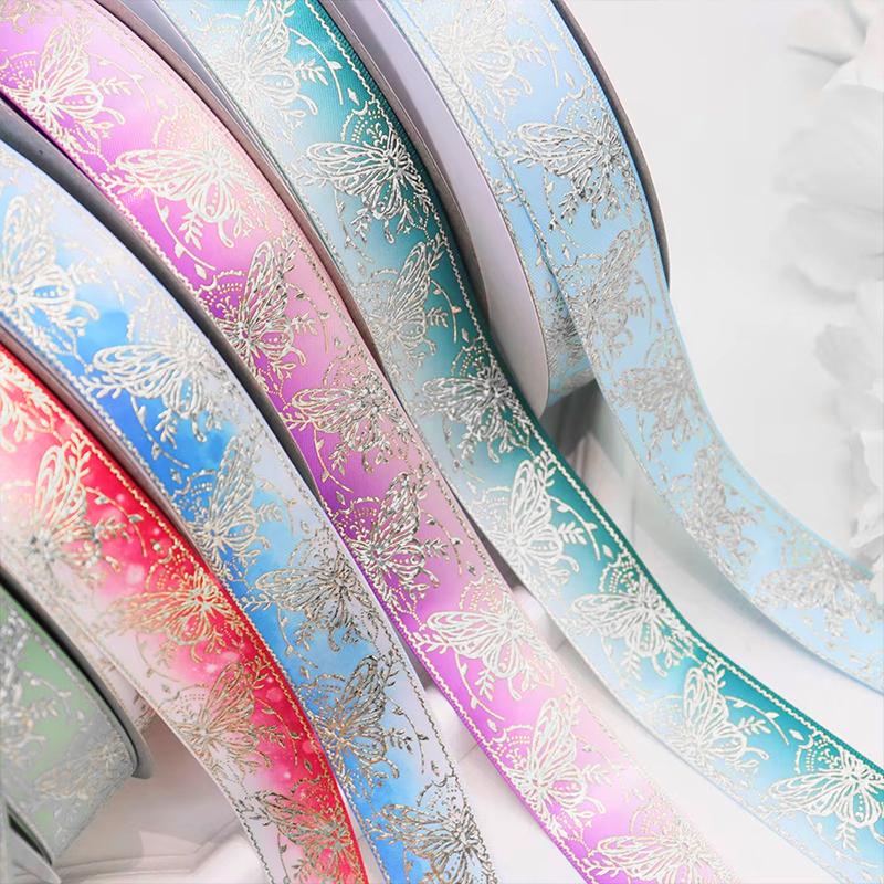 2,5 см*1 м/рулон обертка DIY несколько цветов декоративный узор горячего тиснения брошь значок градиент головной убор шляпа 9 цветов