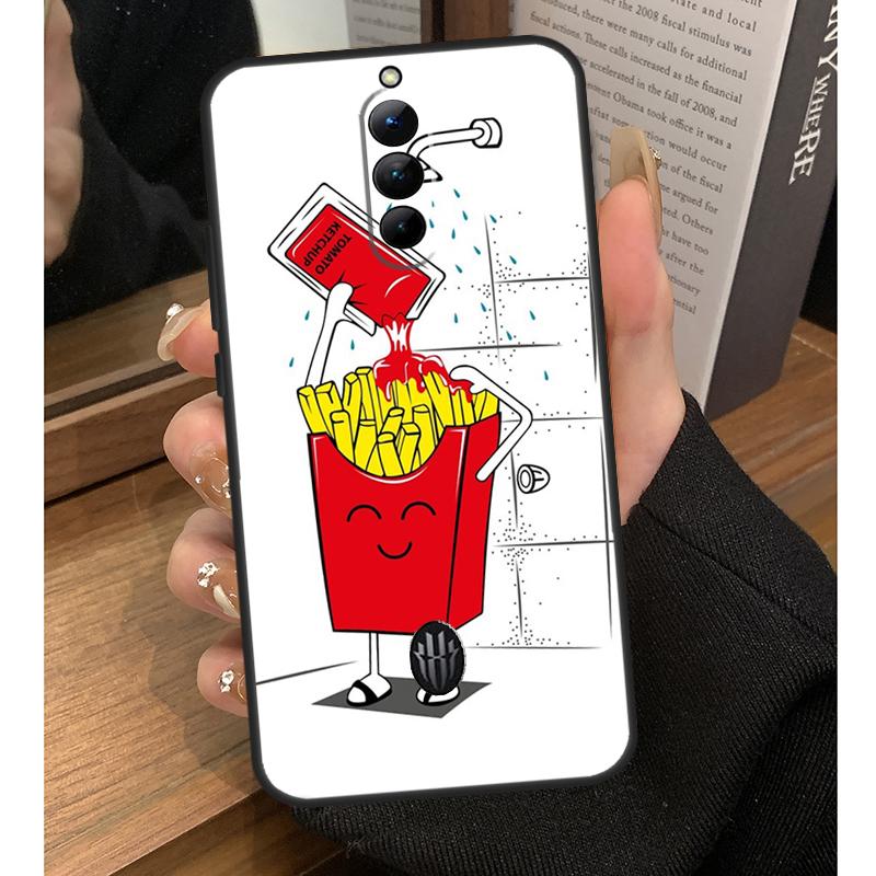 Чехол для телефона Nubia Red Magic 8 9 10 Pro Plus 6 7 6S 7S Pro 5G 6R RedMagic 9S 8S Pro Plus с рисунком Картофель фри Бургер Пицца Coque