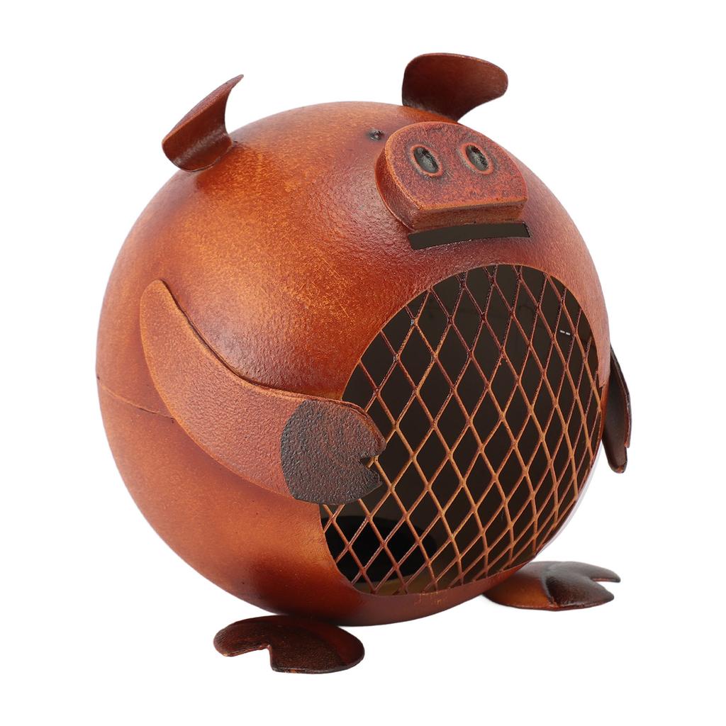 Animal Money Bank Cute Decorative Pig Shape Vintage Metal Coin Bank for Bedroom Living Room