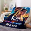 Couple Sunset Cityscape Four Seasons Blanket Customized With Your Name Lightweight And Warm Perfect Gift For Home Office Camping Sofa Travel Beach