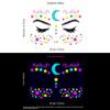 Halloween Neon Tattoo Sticker Fluorescent Butterfly Face Decals Waterproof Luminous Makeup Temporary Tattoo for Masquerade Party