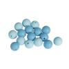 Silicone Beads, 12mm Ø, Light Blue Tones, 16 Pcs