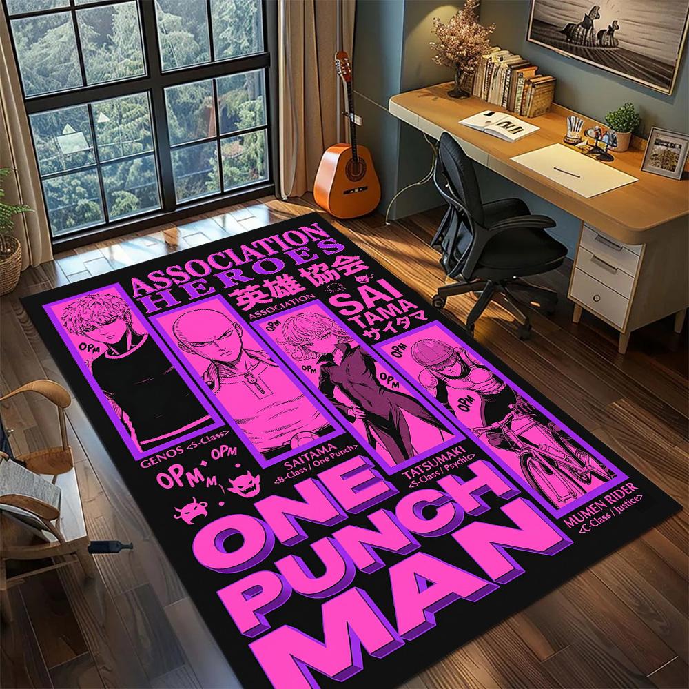 One Punch Man Carpet Floor Mat Home Room Decor Washable Non Slip Large Area Gamer Bedroom YUN6512