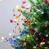 Glitter Finish Christmas Star Decoration Five-Pointed Star Wire Star Garland  Christmas Party