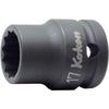 Yamashita Industrial Research Institute (Ko-ken) Impact Socket, 12-Point, 14406M-19, 12.7mm X 19mm X 38mm, Thin Wall