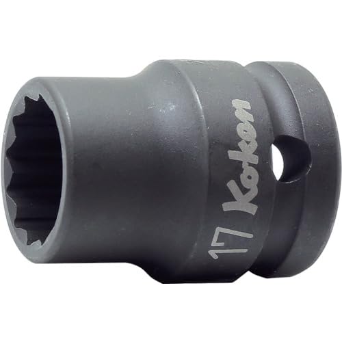 Yamashita Industrial Research Institute (Ko-ken) Impact Socket, 12-Point, 14406M-19, 12.7mm X 19mm X 38mm, Thin Wall