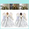 9.8in Led Angel Tree Topper Festive Xmas Fairy Ornament Gift
