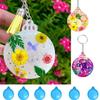 Round Shape Pendant Epoxy Resin Molds Keychain Making Silicone Mould Creative Keychain Molds