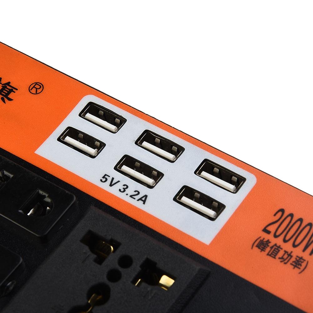 Инвертор мощности 1500 Вт пиковый черный светодиодный дисплей Trip 6