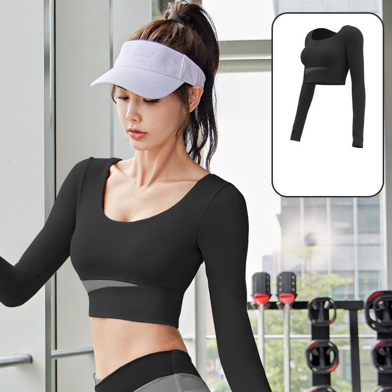 Long Sleeve Yoga Shirts Sport Top Fitness Yoga Tops Gym Top Sports Wear for Women Gym Tops Body Shaper Running Tee Shirts