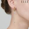 Городские серьги-анклеты с цепочкой 14K (Золотая булавка) ELGPEE384