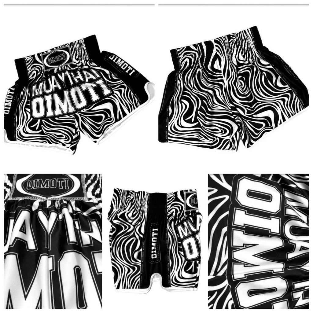Muay Thai Kickboxing Boxing MMA UFC Zebra Black White Casual Shorts Gym Sport Unisex Men Women Workout Quick Dry Print Elastic High Waist Training