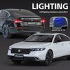 Масштаб 1/18 Honda Accord 2024 Модель автомобиля из сплава Симуляция звука и света Детская игрушка Коллекционные украшения Подарок на день рождения для мальчика