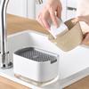 Диспенсер для мыла для кухни с держателем для губки, дозатор мыла 2-в-1 для столешницы, дозатор мыла для кухонной раковины