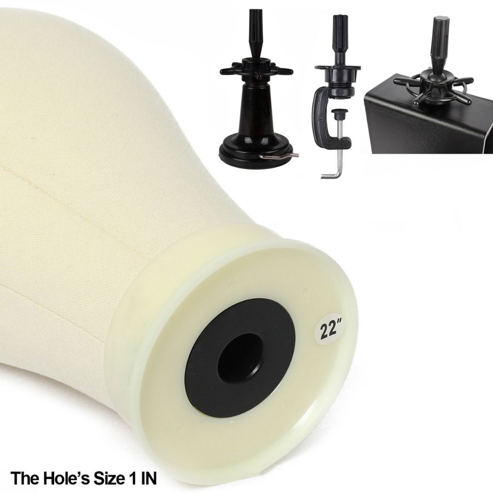 21-25 дюймов Подставка для парика Держатель Холст Манекен Голова для парика для изготовления кружевных париков Голова для парика в салоне