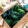Tropical Leaf Pattern Carpet for Living Room Bedroom Plant Decor Floor Mat Non-Slip Kitchen Doormats Home Office Entry Foot Rug