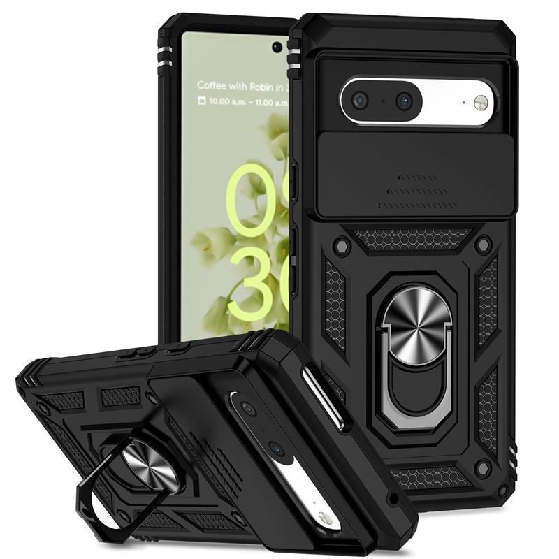 Полная защита для чехла Google Pixel 7 для Google Pixel 7 6A 7A 8 Pro Чехол с выдвижным окном и магнитным держателем для телефона для чехла Google Pixel 7