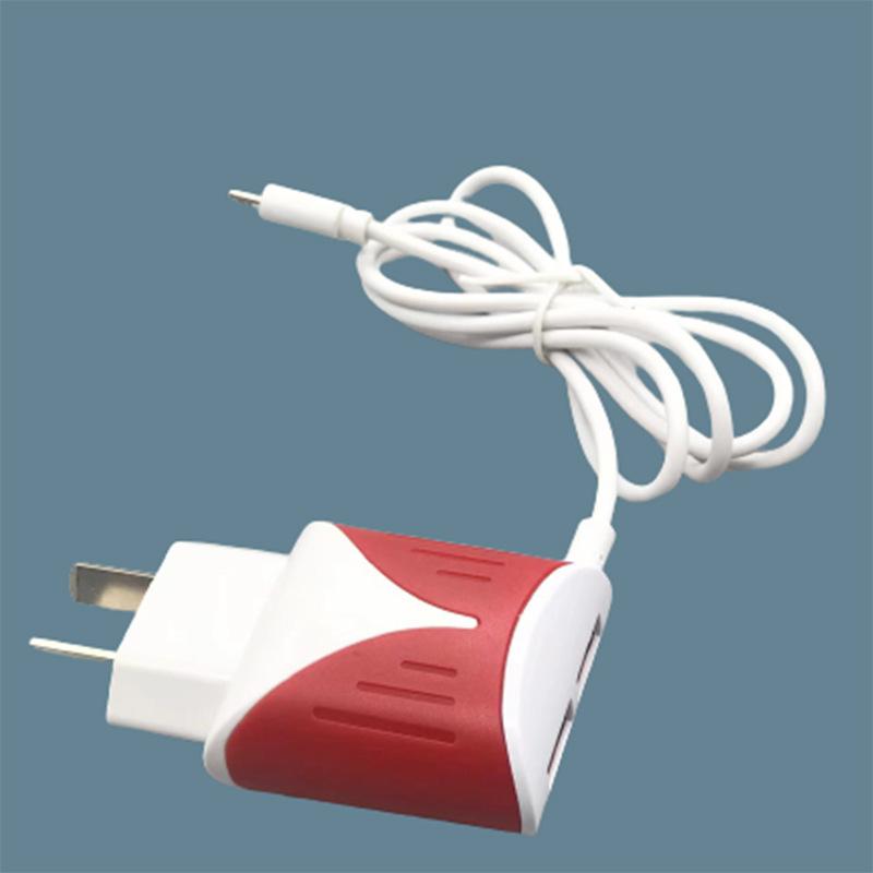 Зарядное устройство для мобильного телефона, белое зарядное устройство, универсальное зарядное устройство Android USB 2.1A, головка для прямой зарядки с кабелем