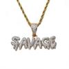 Блестящий ледяной кулон Savage с кубическим цирконием, ожерелье с буквой для мужчин и женщин, хип-хоп, рок, рэп, вечеринка, украшения