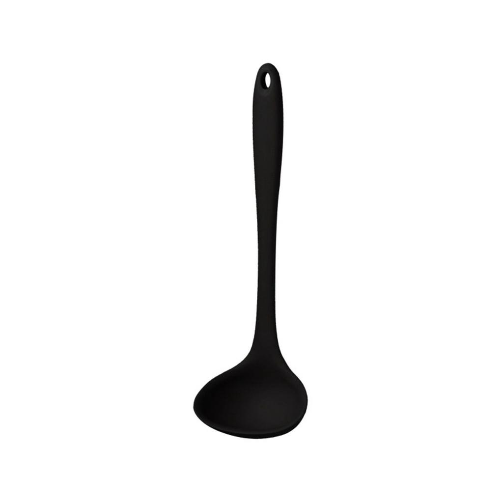 Heat Resistant Curved Handle Non-stick Dinnerware Tableware Soup Ladle Serving Spoon Scoop