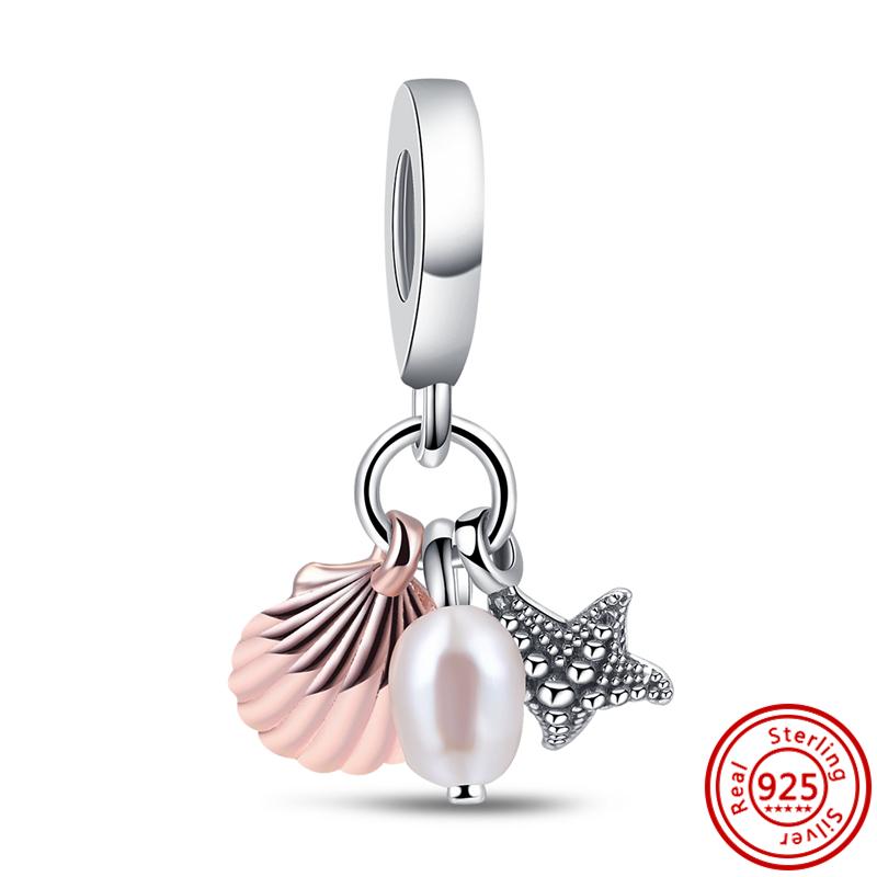 S925 Серебряный Призрак Фиолетовый Сердце Цветок Красный Вишня Синий Хамелеон Бусины Подходит Оригинальный Браслет Подвески Женские Ювелирные Изделия DIY Подарок