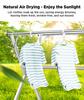 Stainless Steel Folding Retractable Clothes Drying Rack, 42.52-62.99 or 48.43-78.74 Inch, Indoor Outdoor Laundry Use
