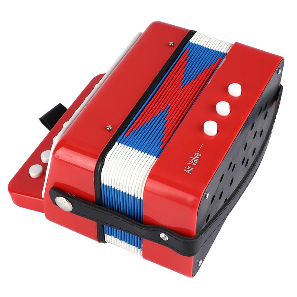 Children 7‑Key 2 Bass Mini Small Accordion Educational Musical Instrument Rhythm Toy (Red)