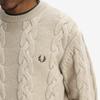 FRED PERRY [Sharp] Chunky Cable Knit - Warm Oat Afpm2538562-Z19