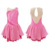 Girls' Figure Skating Dress Sleeveless Glitter Rhinestone Ballet Leotard Dress Competition Costume Gymnastics Suit