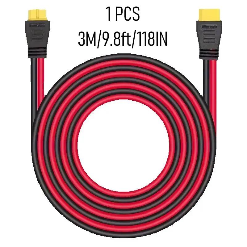 3 м/9,8 фута/118 дюймов XT60 Кабель-удлинитель для солнечной панели 12AWG Комплект кабелей-удлинителей для солнечных панелей с разъемами "мама" и "папа" для автодома, электростанции