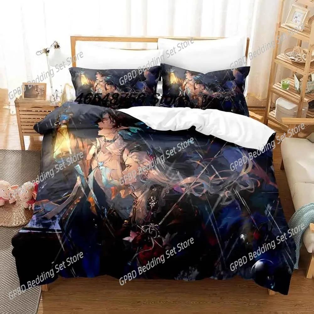 Comforter 3D Printing Game Arknights Bedding Set Bedroom Soft Modern S Comefortable Kids And