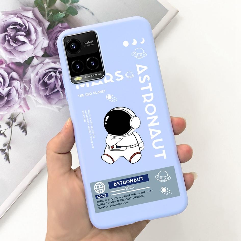 Чехол для Vivo Y21 2021 V2111 Милый Утенок-Астронавт Мягкий Силиконовый Чехол Для Vivo Y21s Y33s 4G Y21t Y33t Y21A V2110 V2135 V2109