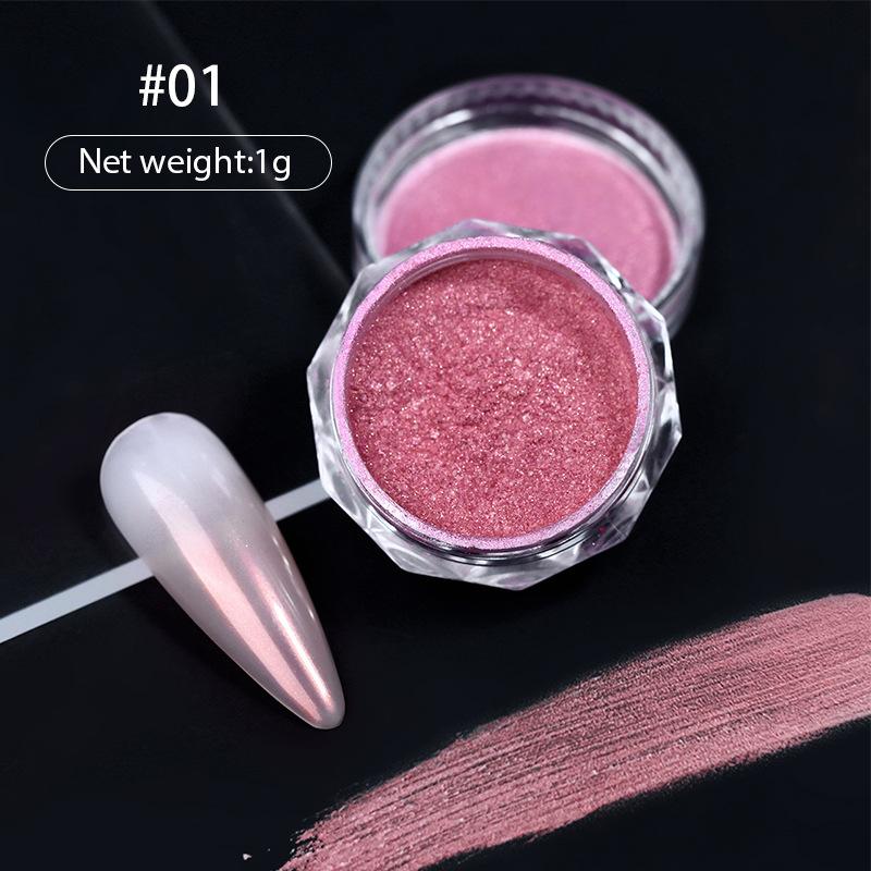 Nail Art Gradual Change Powder Pearlescent Shell Glitter Powder, Versatile Cloud Mist Powder Gradual Change Diy Manicure Polarizer Flour