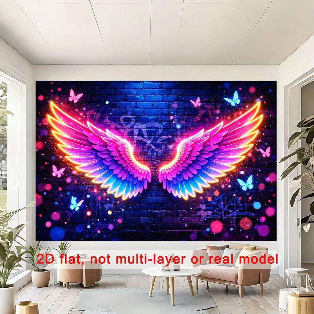 1 piece of 2D background fabric colorful polyester background fabric with neon light effects for a banner