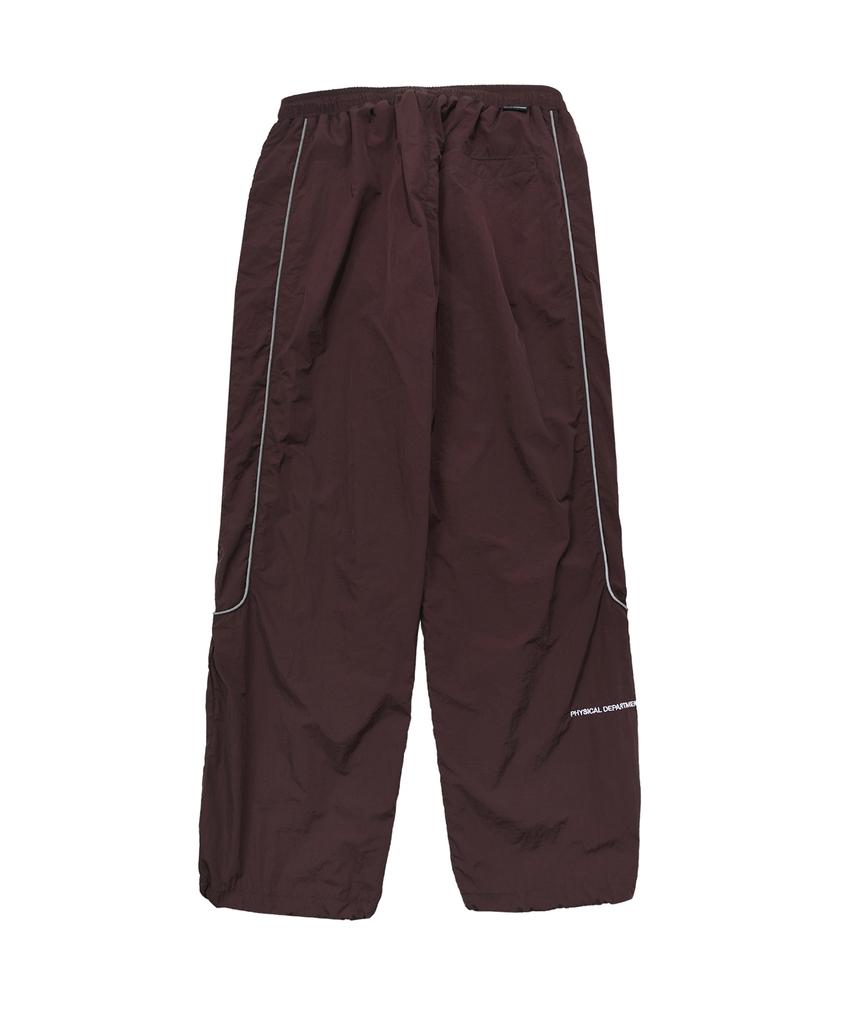 PHYPS MOTORCYCLE Basic Logo Nylon Track Pants Burgundy