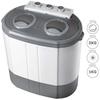 Mini Machine À Laver Portable Camping 3Kg Lavage 1Kg Centrifugeuse 2 Compartimen Briebe WM1140 190 W Blanc/Gris