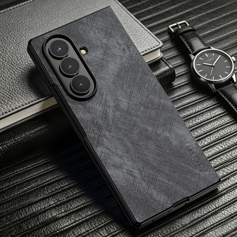 Phone Case - Case for Samsung for Galaxy Z Fold 8 Ultra for Samsung for Galaxy Z Flip 8 Business Casual Style Faux Leather Phone Cover