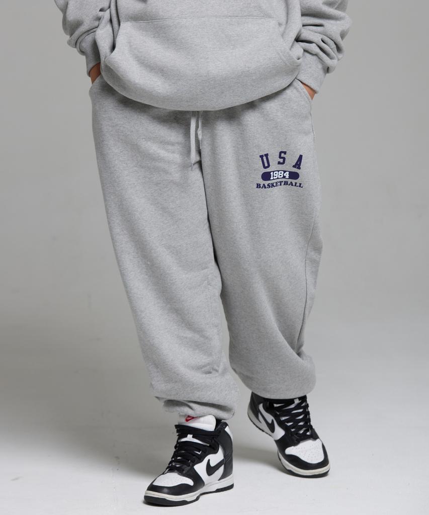 CREAM SODA LAB Usa Logo Training Jogger Pants Grey
