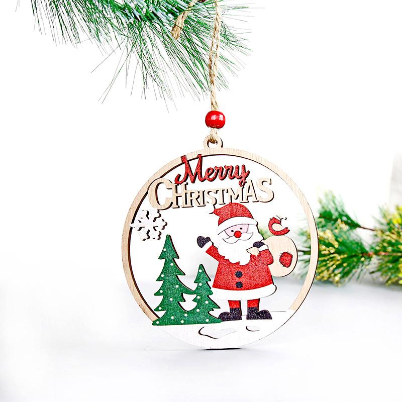 1шт. Милая домашняя подвеска с Новым годом и Рождеством из дерева