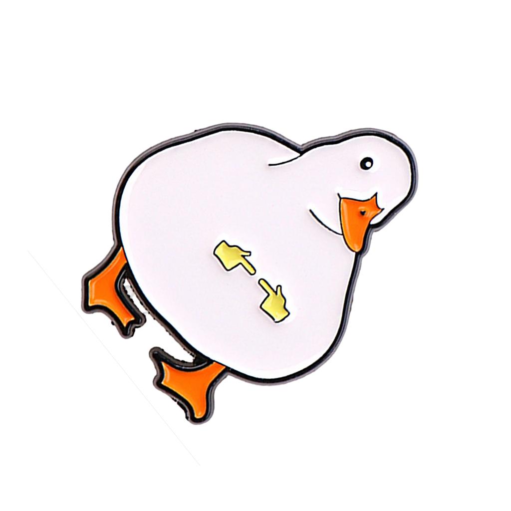 Значок в форме животного, брошь ручной работы из сплава «Утка» для женщин, элегантная булавка на лацкан, стильный аксессуар для вечеринок и свиданий