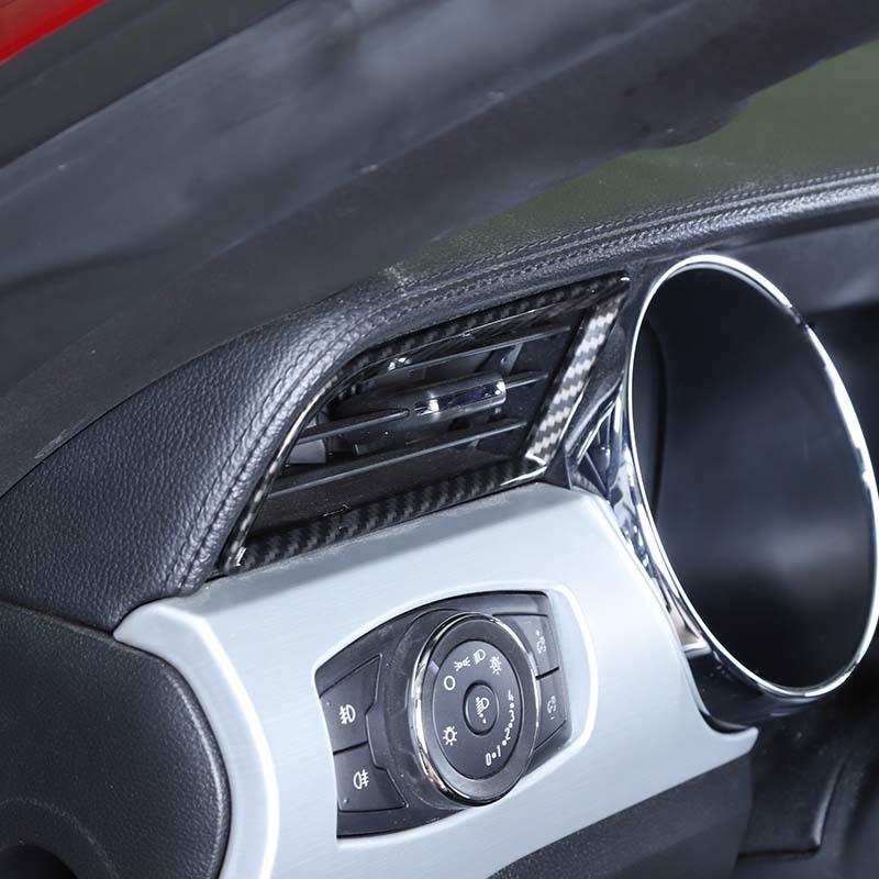 Автомобильная приборная панель, декоративные наклейки на вентиляционное отверстие, подходят для Ford Mustang 2015, аксессуары для интерьера из АБС-пластика