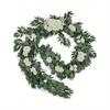 180cm Fake Eucalyptus Garland Artificial Garland with Flowers Faux Floral Garland Greenery Garland for Wedding Home Party Craft Art Table Decor