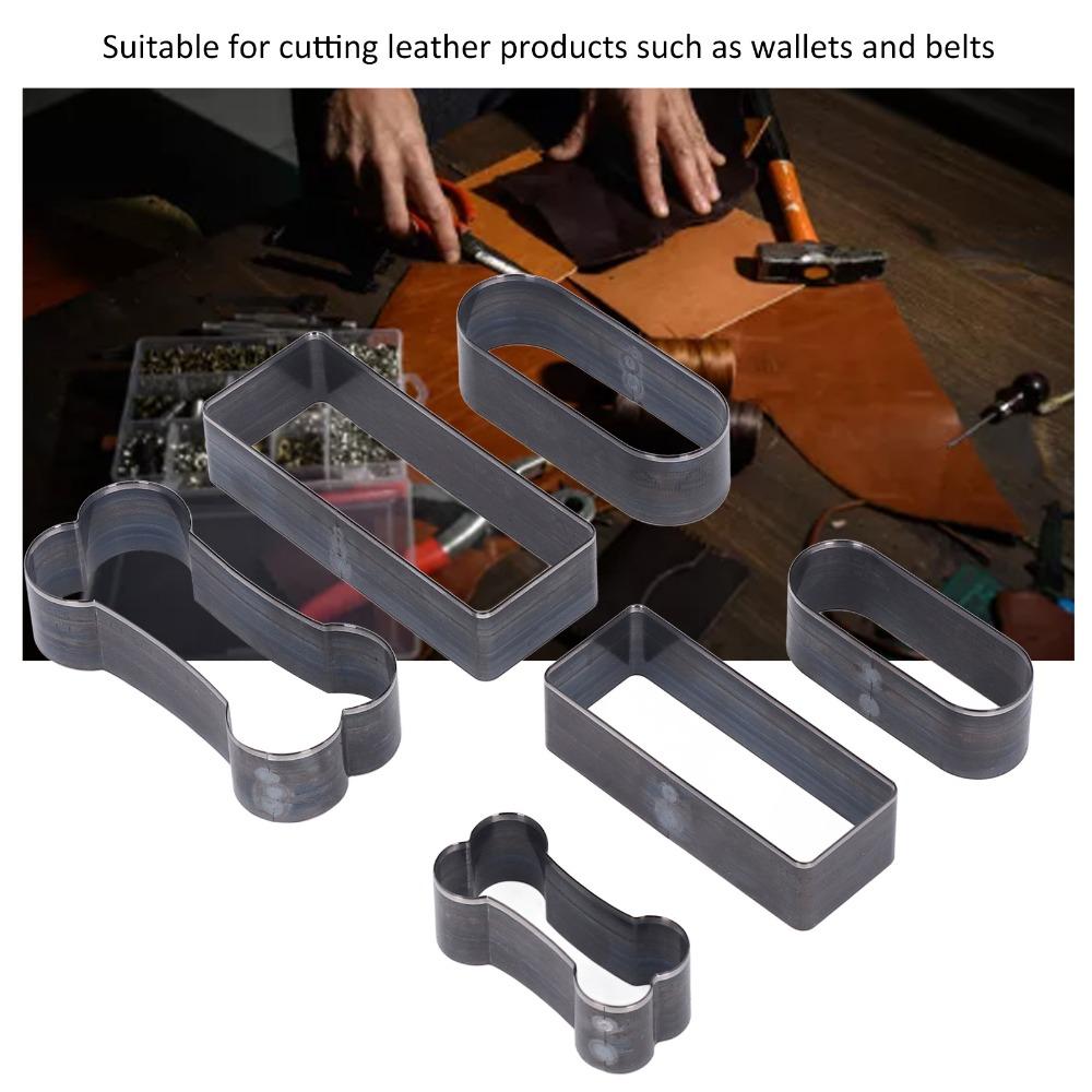 Bone Shape Leather Cutting Die Set Rectangle Craft Hole Puncher  Handmade DIY Leather Craft