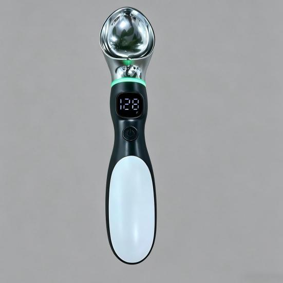 Heated Ice Cream Scoop, Rechargeable Ice Cream Scooper with LED Display, Electric Warming Spoon for Hard Ice Cream, Gelato, Frozing Yogurt & Sorbet
