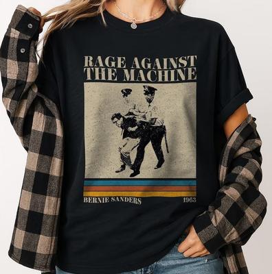 Футболка Берни Сандерса, Футболка Rage Against The Machine, Ретро 90-х Винтажная Футболка Унисекс