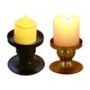Round Pillar Shaped Candle Support Tray Decorative Iron Candle Stand Collection Practical Candle Stand Round Candlestick