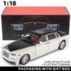 1:18 Модель автомобиля Rolls-Royce Phantom со звездным небом и люком на крыше из цинкового сплава, игрушечная литая машинка со звуком и светом, реалистичные коллекционные украшения