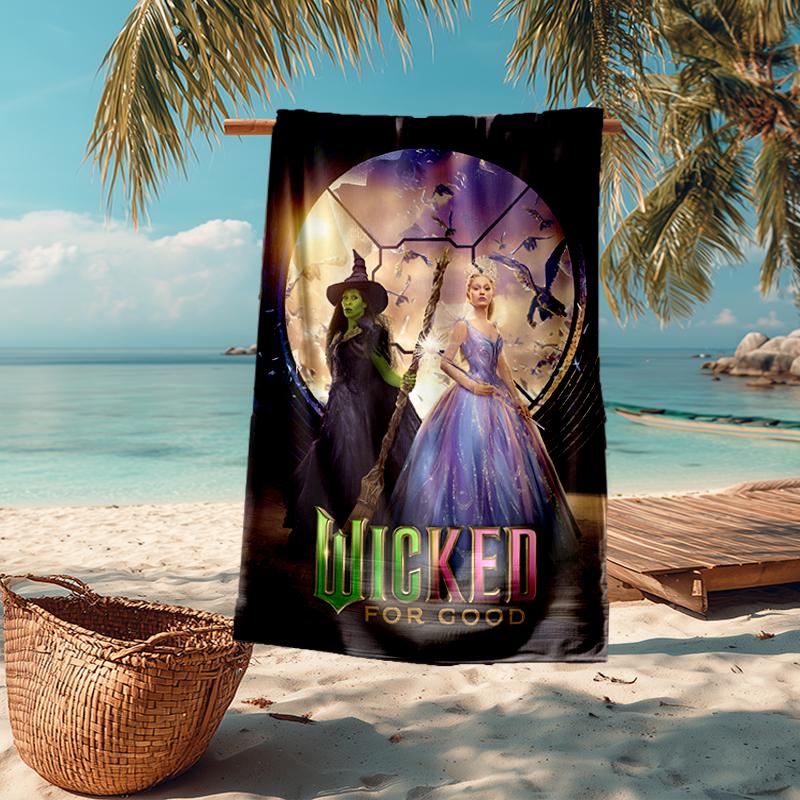Ultra-Soft Beach Towel with Wicked Theme,Ideal for Pool - Camping, Diving - Perfect Travel Essential, Vibrant Beach Towel.